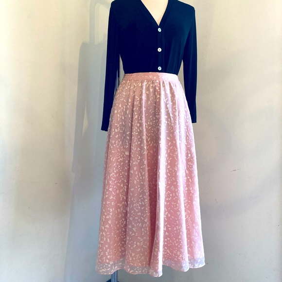 Pink patterned A-Line Skirt - Picture 1 of 5